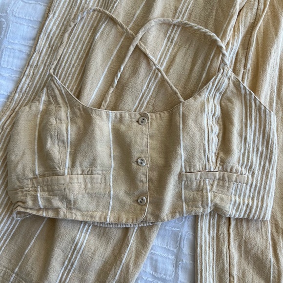 Free People Pants - Free People 2 Piece Wide Leg Pant with Matching Top Set. Woman’s Size Medium